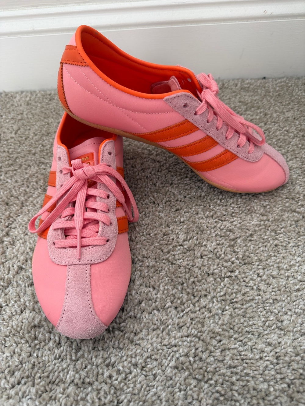 adidas Tokyo Pink and Orange Women's Low-Profile Sneakers